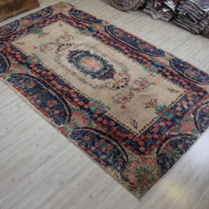Vintage Yün El Dokuma Halı 196 x 329 cm 10548
