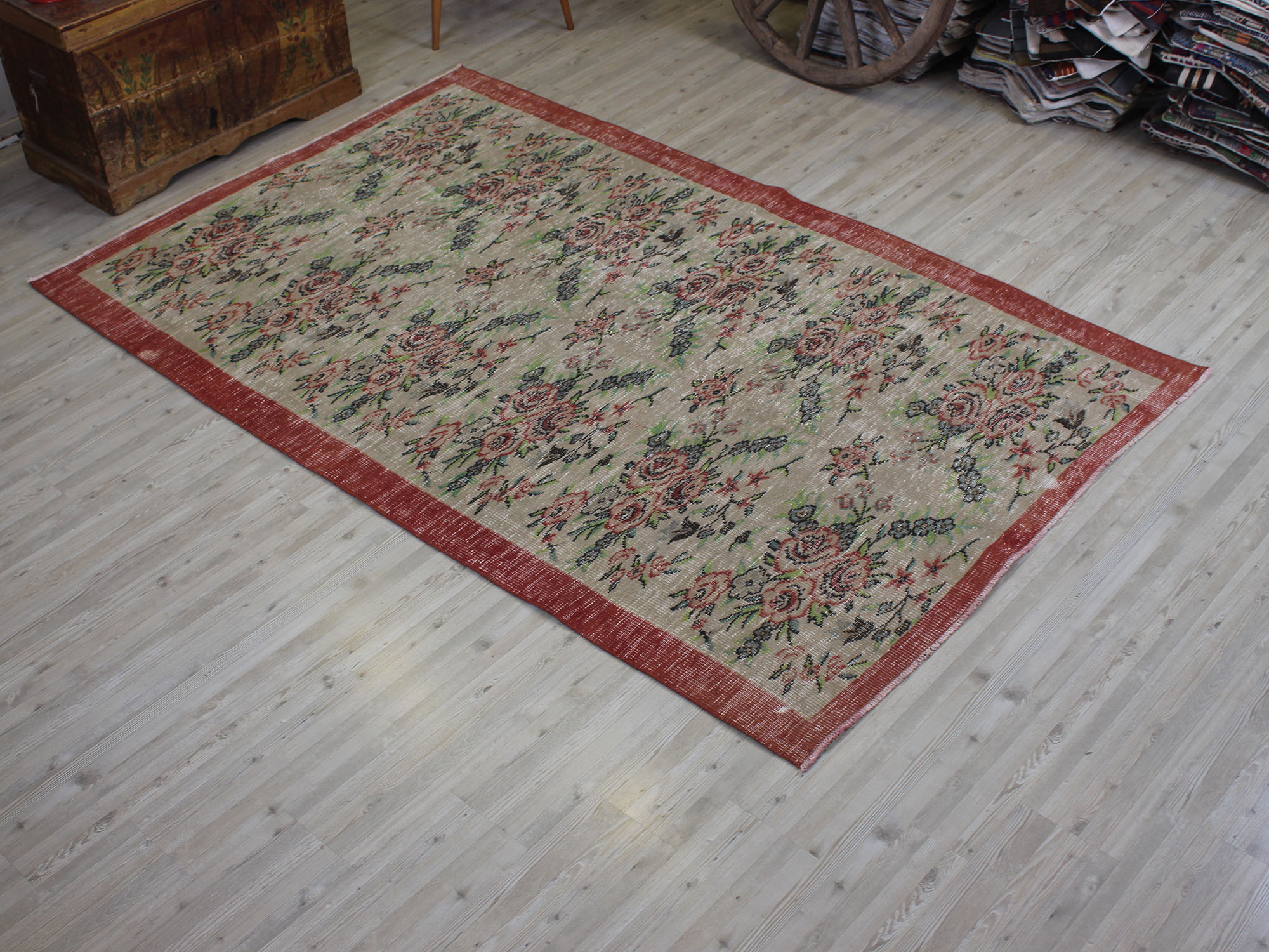 Vintage Yün El Halı 156 x 247 cm 10549