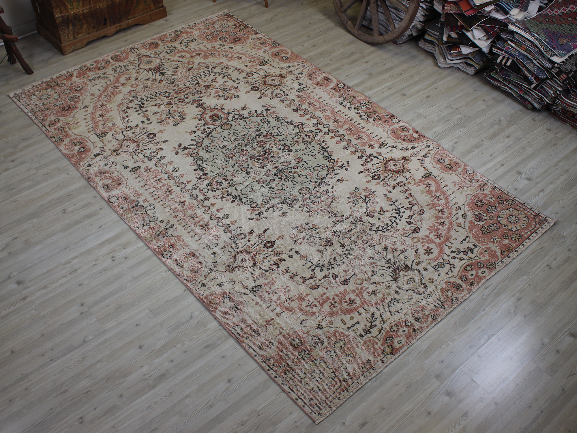 Vintage Yün Eskitme Halı 180 x 304 cm 10551 - Görsel 3