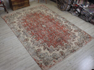 Yün El Dokuma Halı Vintage 214 x 317 cm 10555