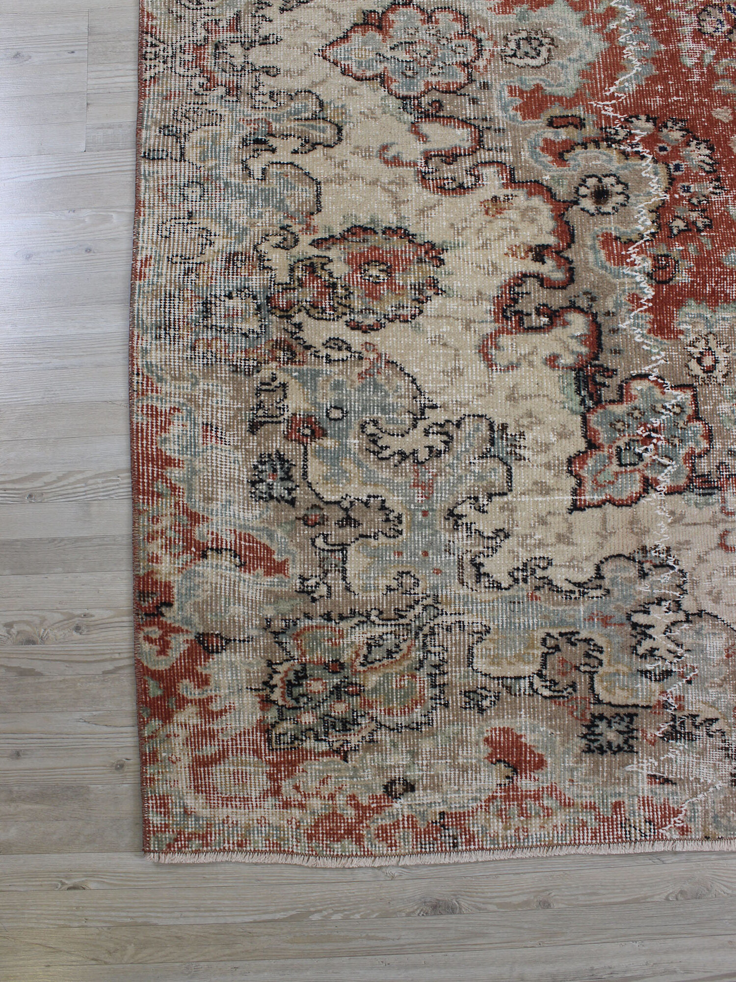 Yün El Dokuma Halı Vintage 214 x 317 cm 10555 - Görsel 3