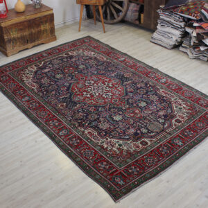 Yün El Dokuma Halı Vintage 194 x 290 cm 10557