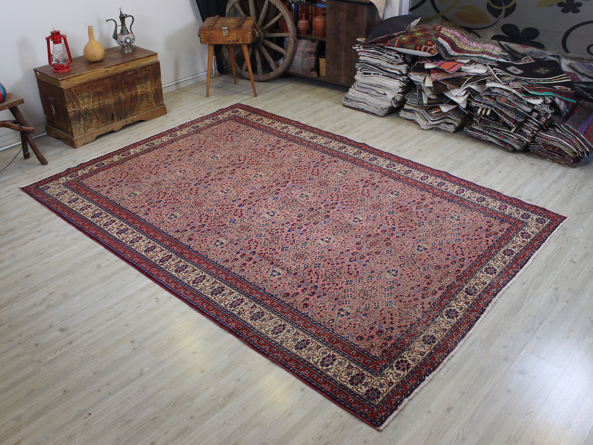 Yün El Dokuma Vintage Halı 206 x 294 cm 10558