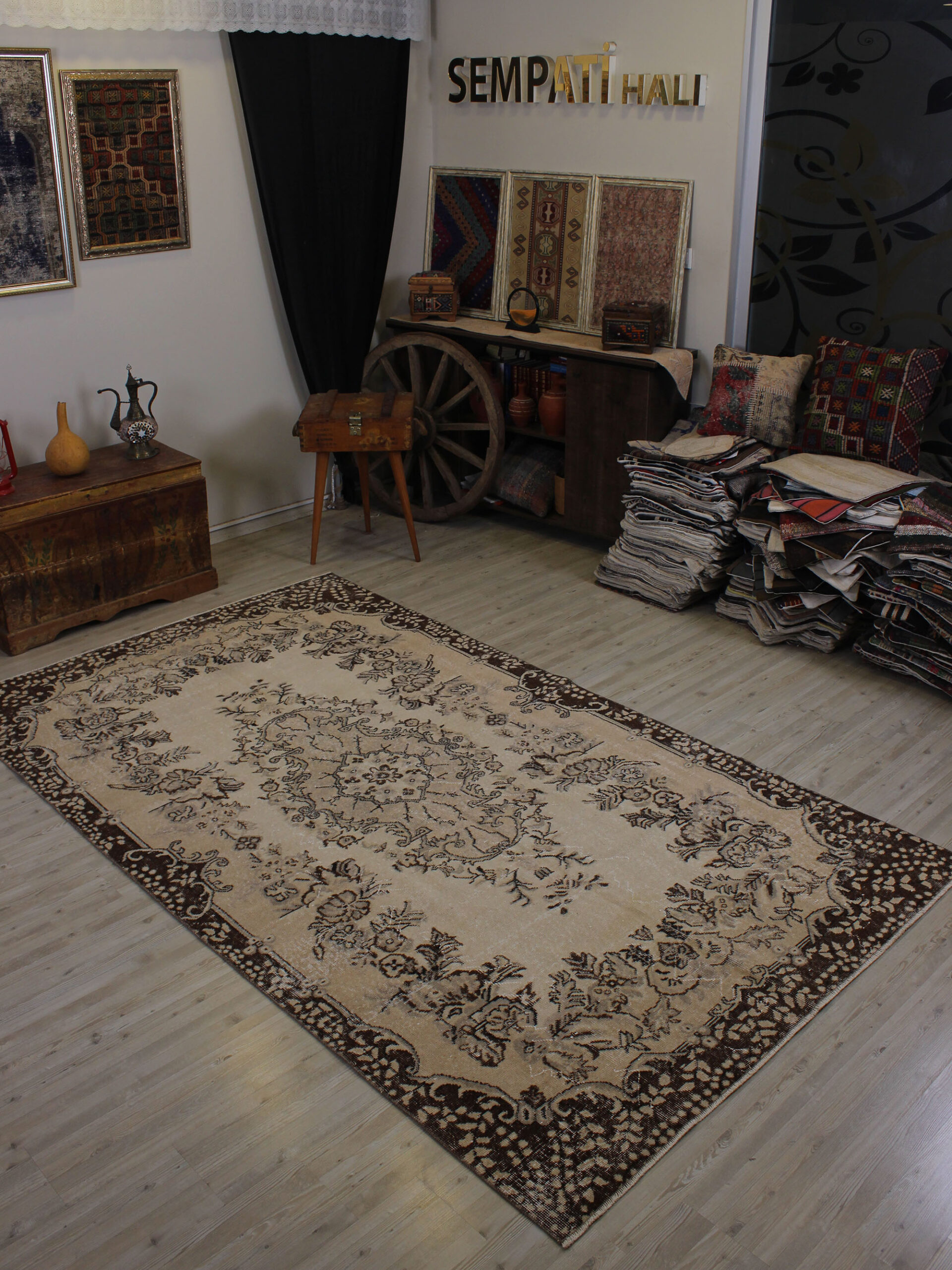 Yün Vintage El Dokuma Halı 161 x 282 cm 10570 - Görsel 2