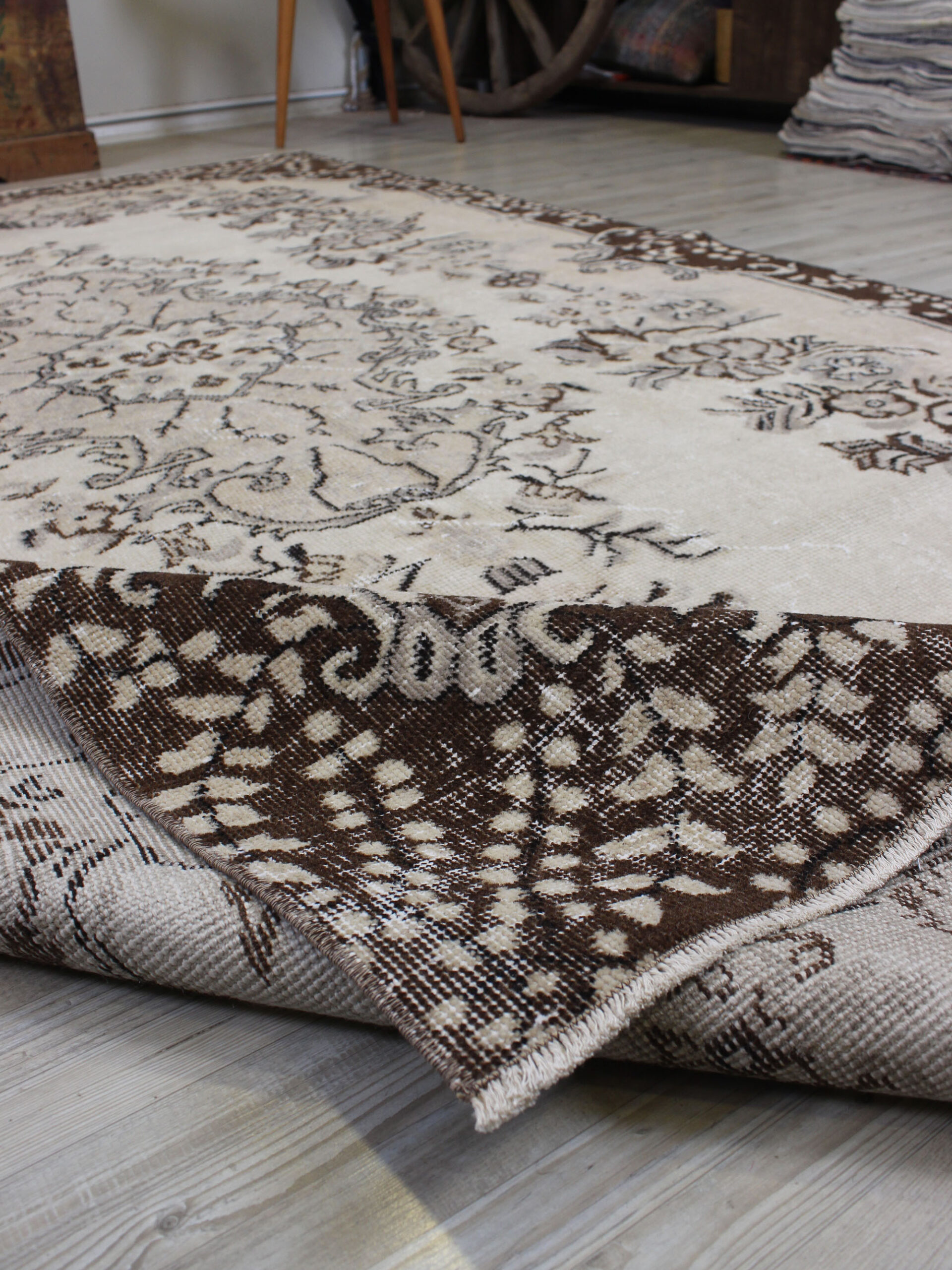 Yün Vintage El Dokuma Halı 161 x 282 cm 10570 - Görsel 6