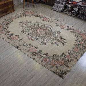 Yün Vintage Eskitme Halı 195 x 300 cm 10572