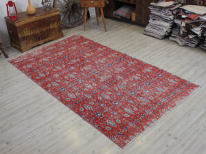 El Dokuma Yün Vintage Halı 147 x 258 cm 10580