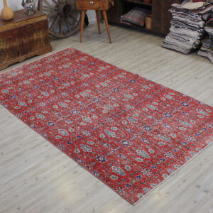 El Dokuma Yün Vintage Halı 147 x 258 cm 10580