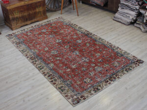 El Yapımı Yün Eskitme Halı 142 x 235 cm 10585