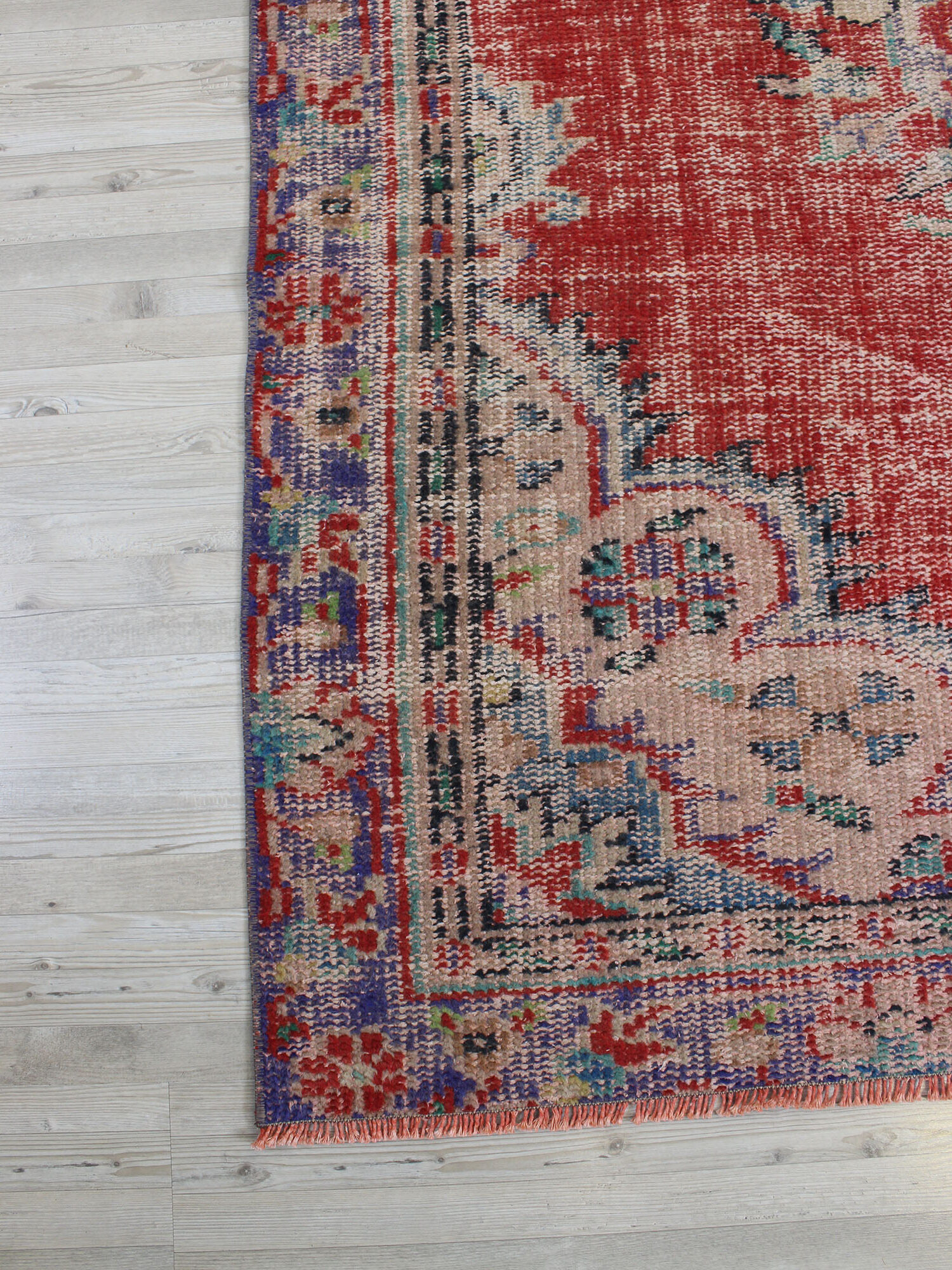 El Yapımı Yün Vintage Halı 165 x 259 cm 10588 - Görsel 5