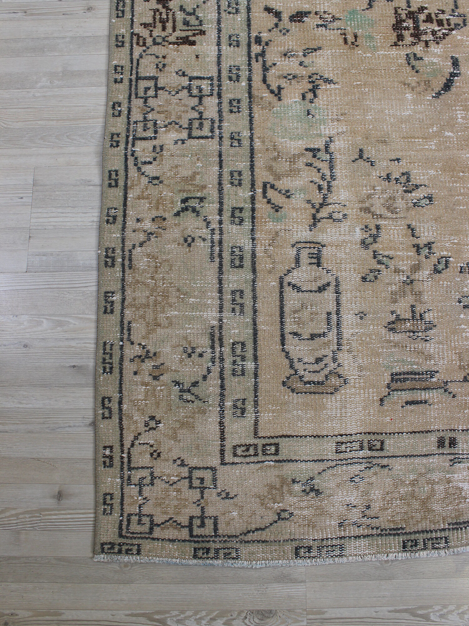 Eskitme El Dokuma Halı Yün 190 x 275 cm 10591 - Görsel 4