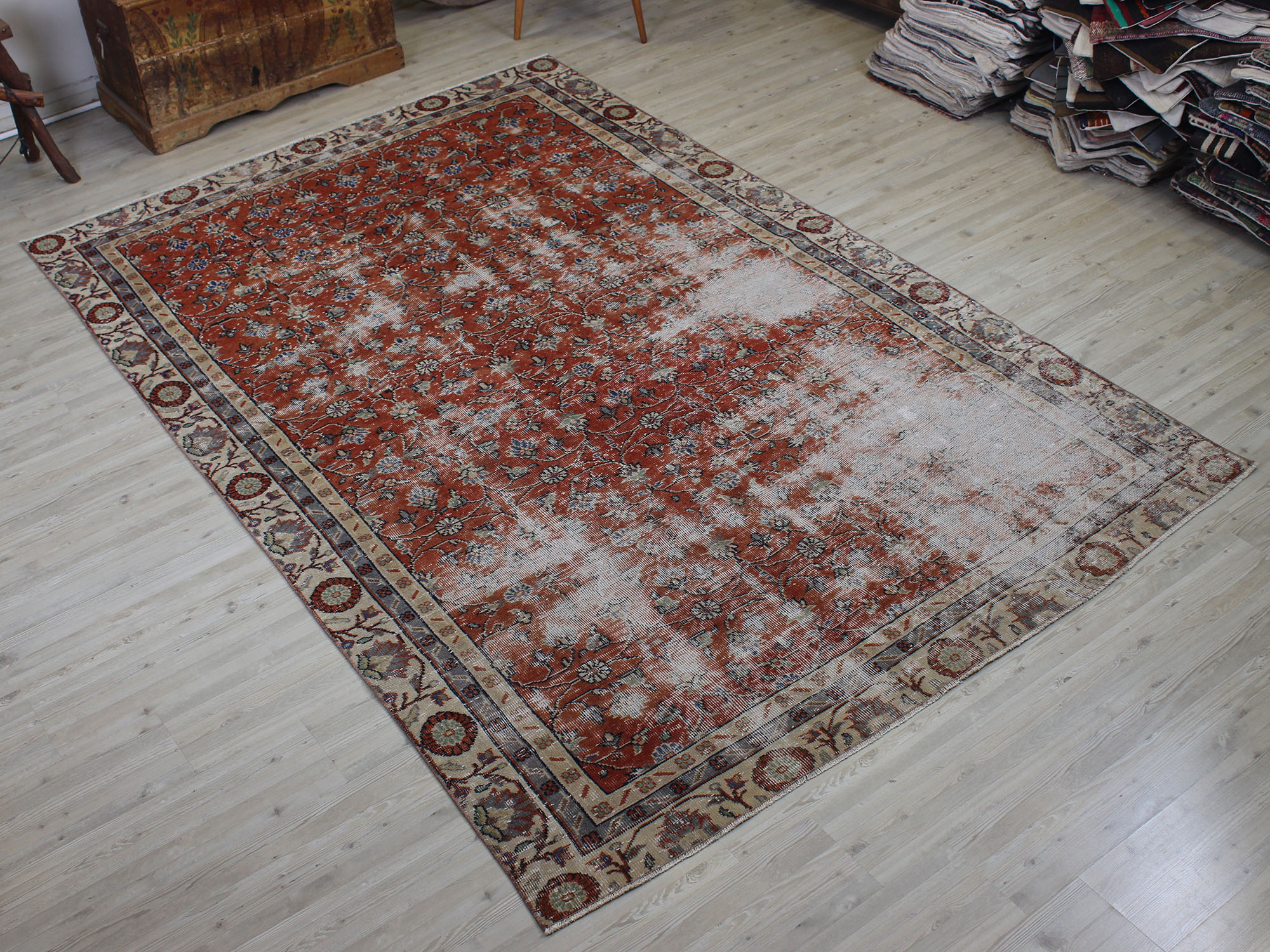 Eskitme El Dokuma Yün Halı 186 x 280 cm 10593
