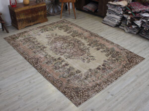 Eskitme El Dokuma Yün Vintage Halı 180 x 263 cm 10595