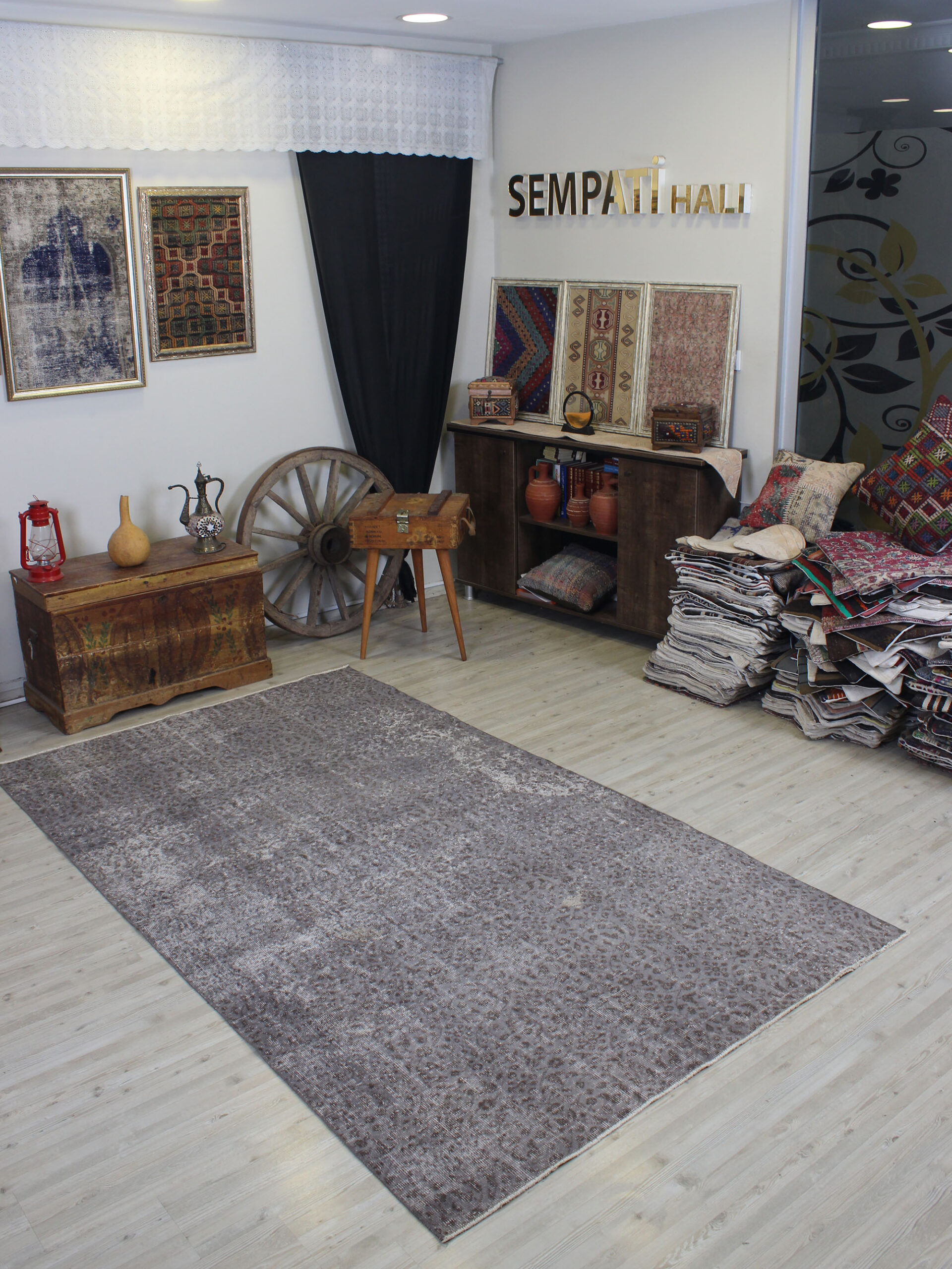 Eskitme El Yapımı Vintage Halı 154 x 264 cm 10599 - Görsel 2