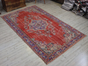 Vintage El Yapımı Halı Yün 158 x 266 cm 10603