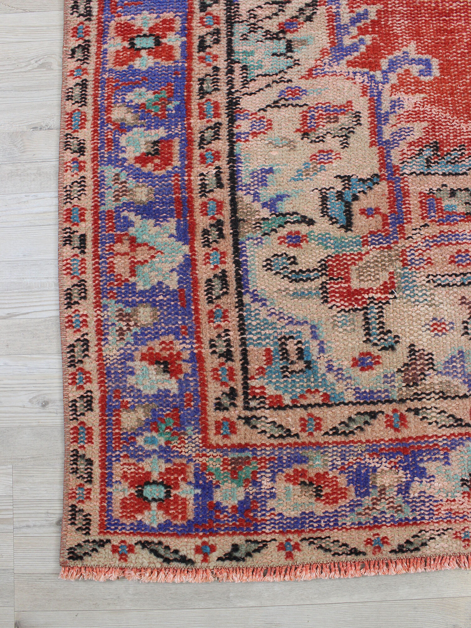 Vintage El Yapımı Halı Yün 158 x 266 cm 10603 - Görsel 5