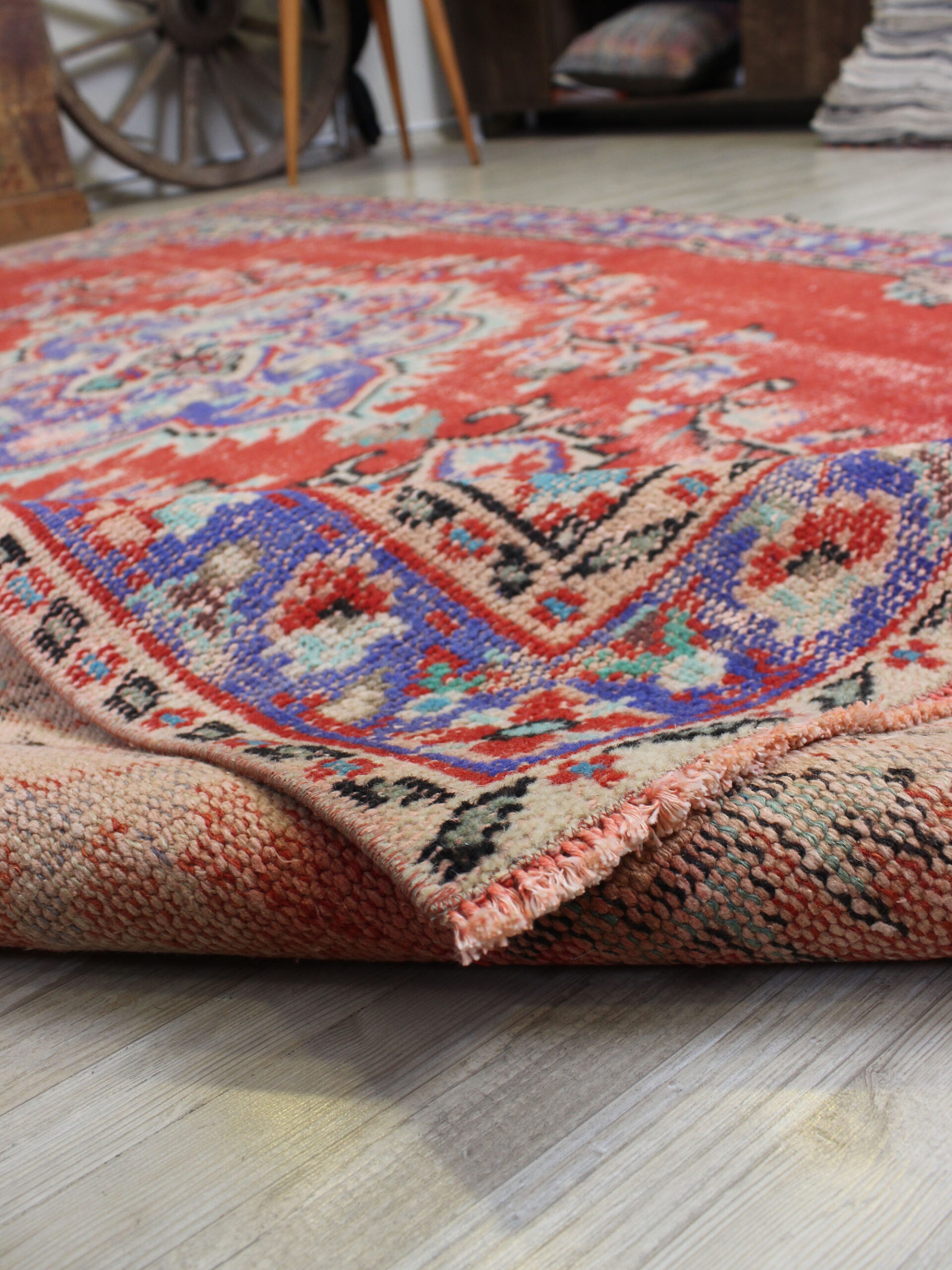 Vintage El Yapımı Halı Yün 158 x 266 cm 10603 - Görsel 6