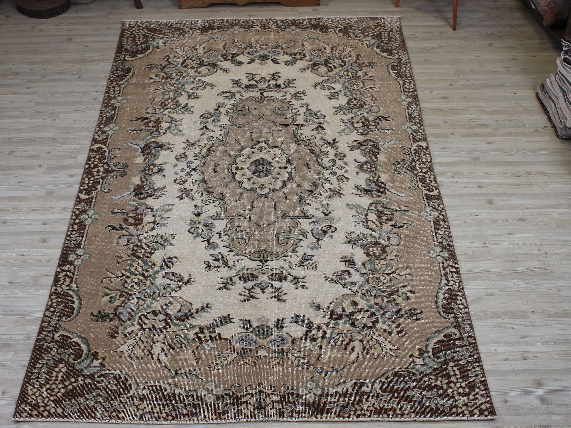 El Yapımı Yün Eskitme Halı 166 x 284 cm 10607 - Görsel 7