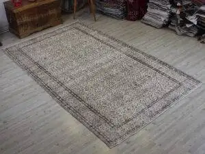 Eskitme Yün Vintage El Dokuma Halı 164 x 273 cm 10616