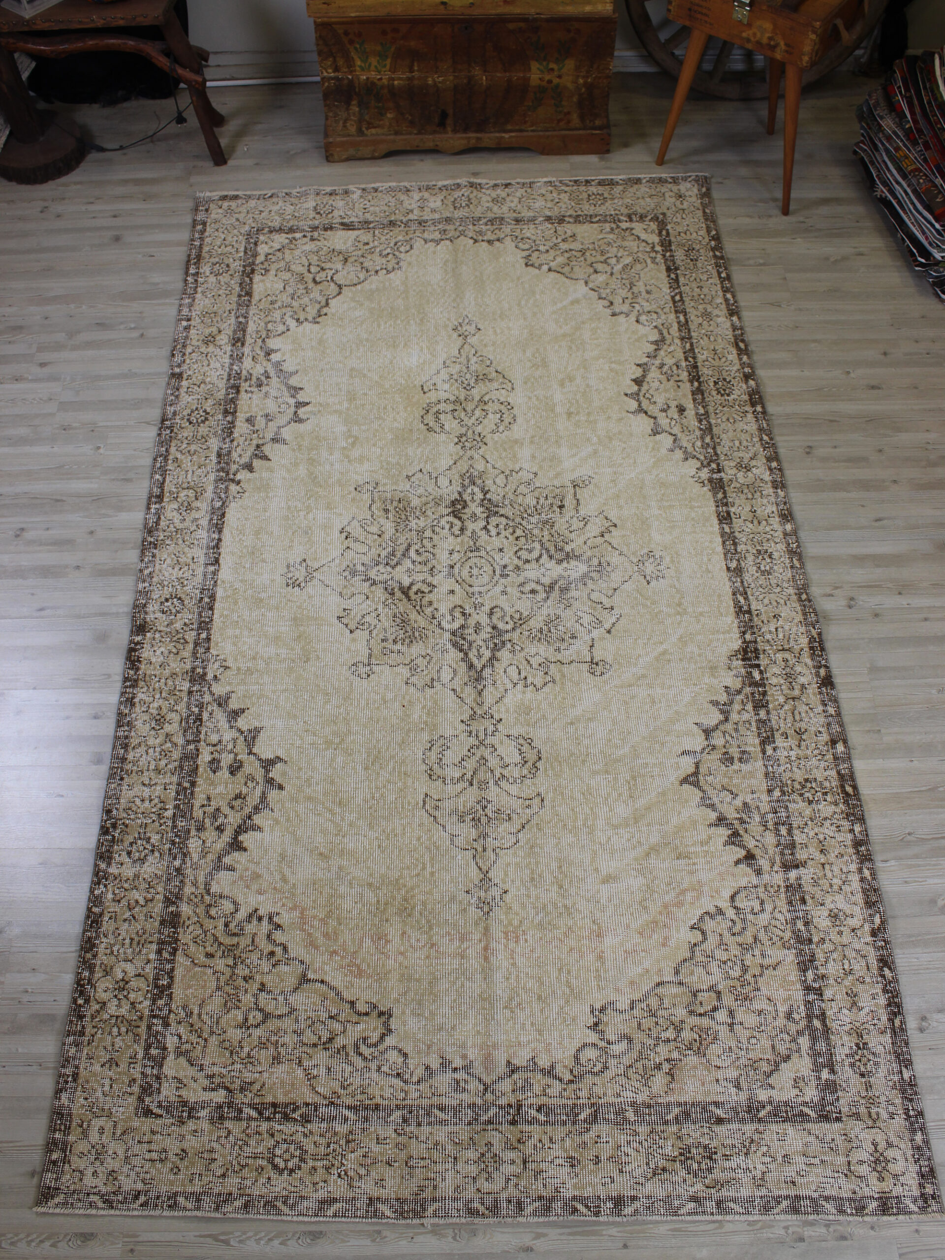 Vintage El Yapımı Halı Eskitme 160 x 288 cm 10621 - Görsel 6