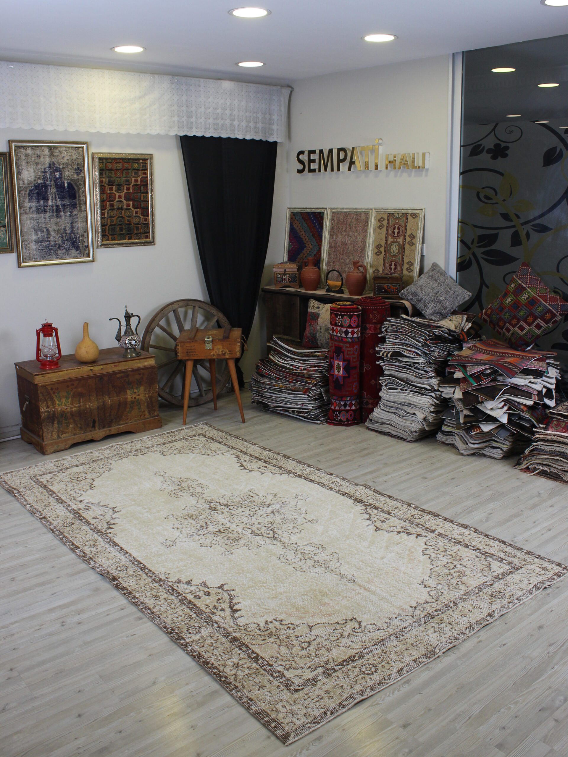 Vintage El Yapımı Halı Eskitme 160 x 288 cm 10621 - Görsel 9