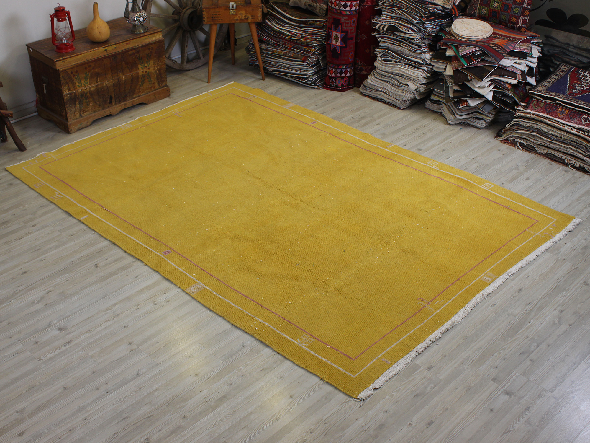 Eskitme El Dokuma Yün Halı Vintage 200 x 289 cm 10628