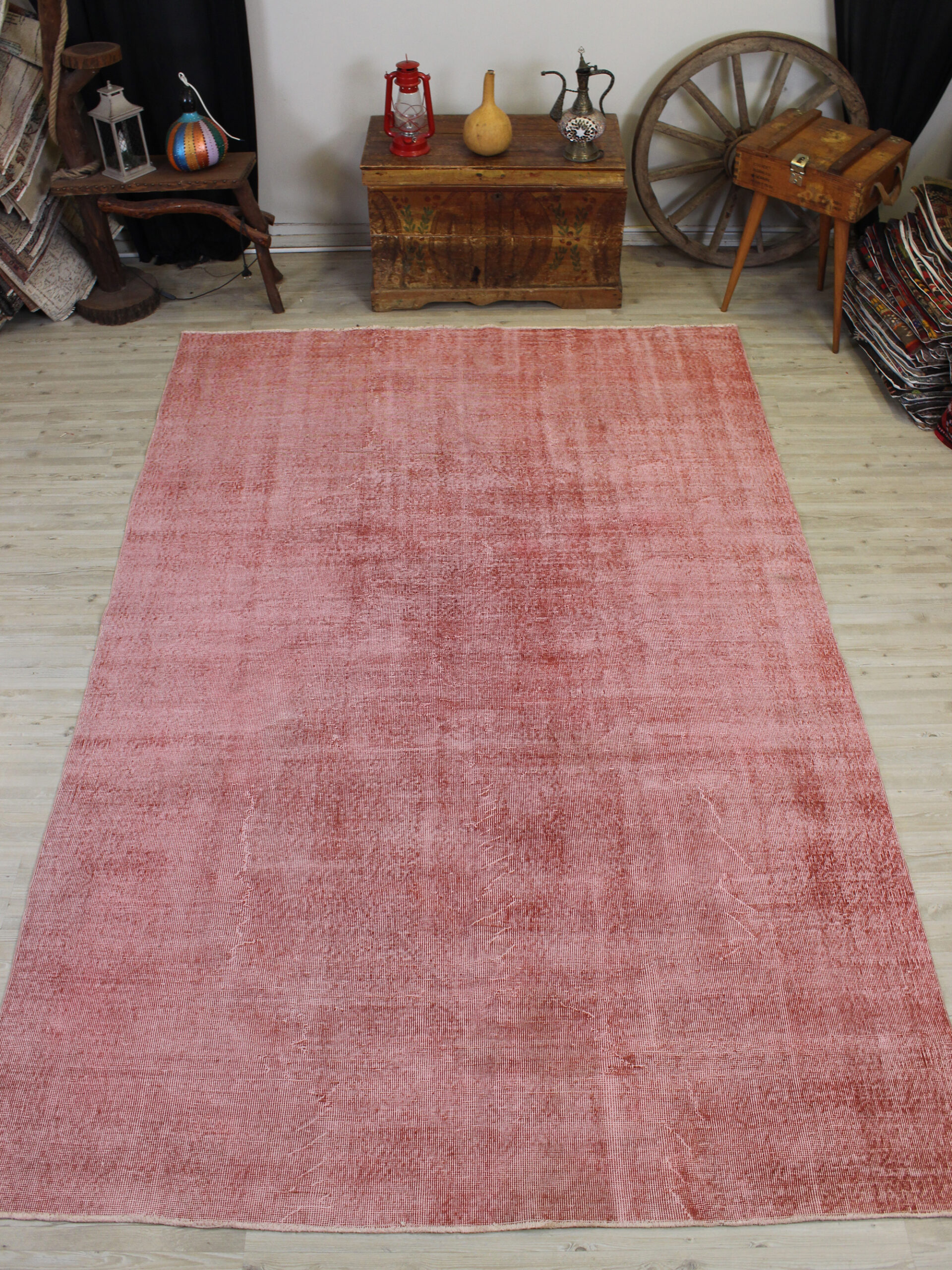 El Yapımı Vintage Yün Halı 196 x 297 cm 10630 - Görsel 6