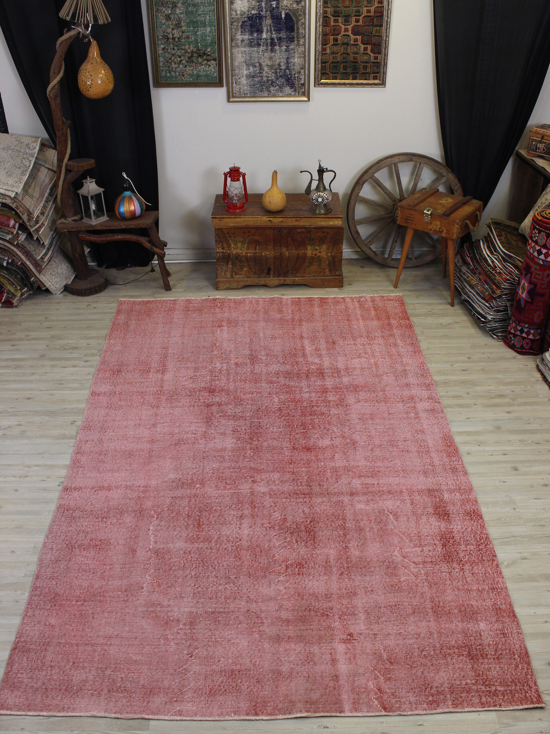 El Yapımı Vintage Yün Halı 196 x 297 cm 10630 - Görsel 7