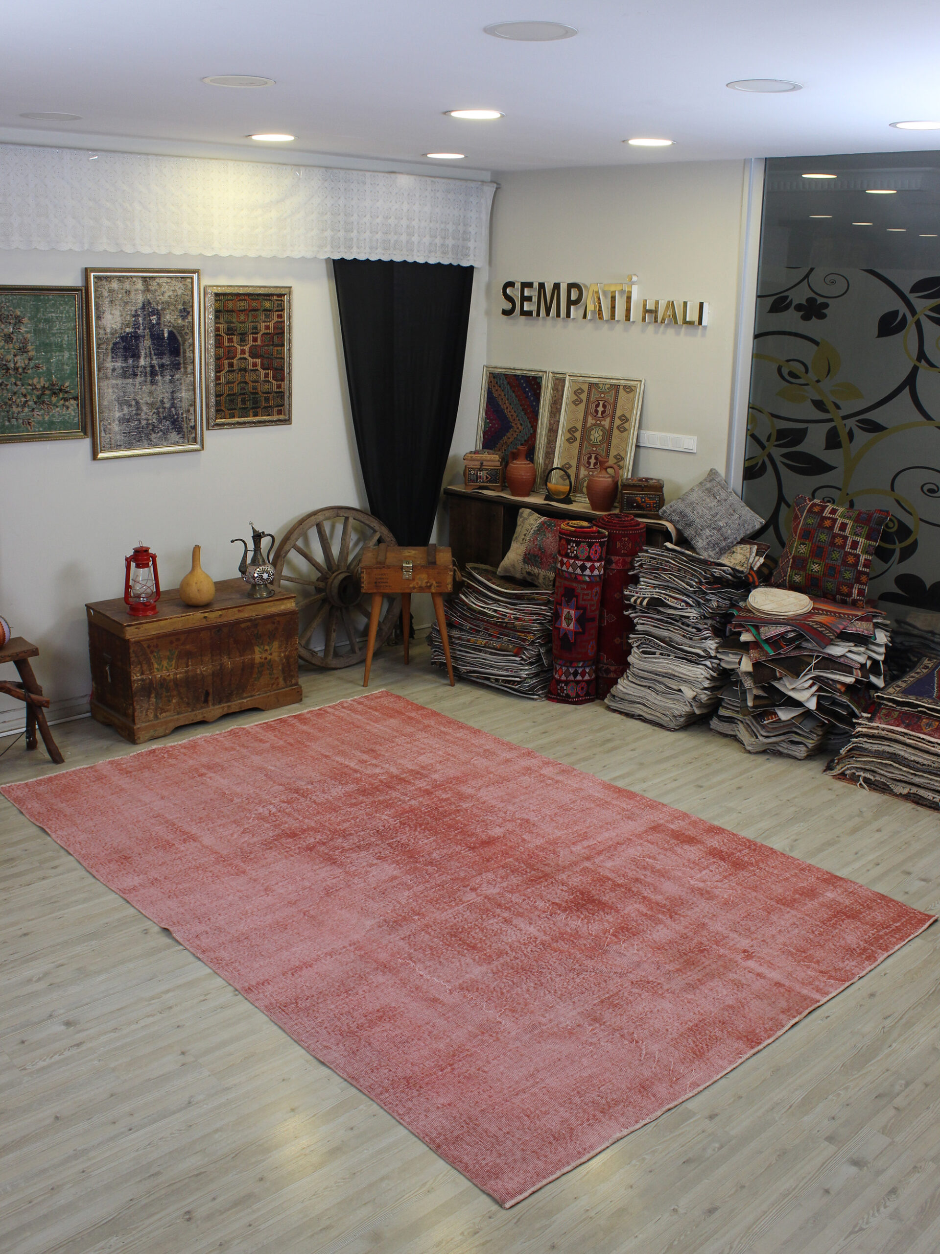 El Yapımı Vintage Yün Halı 196 x 297 cm 10630 - Görsel 9