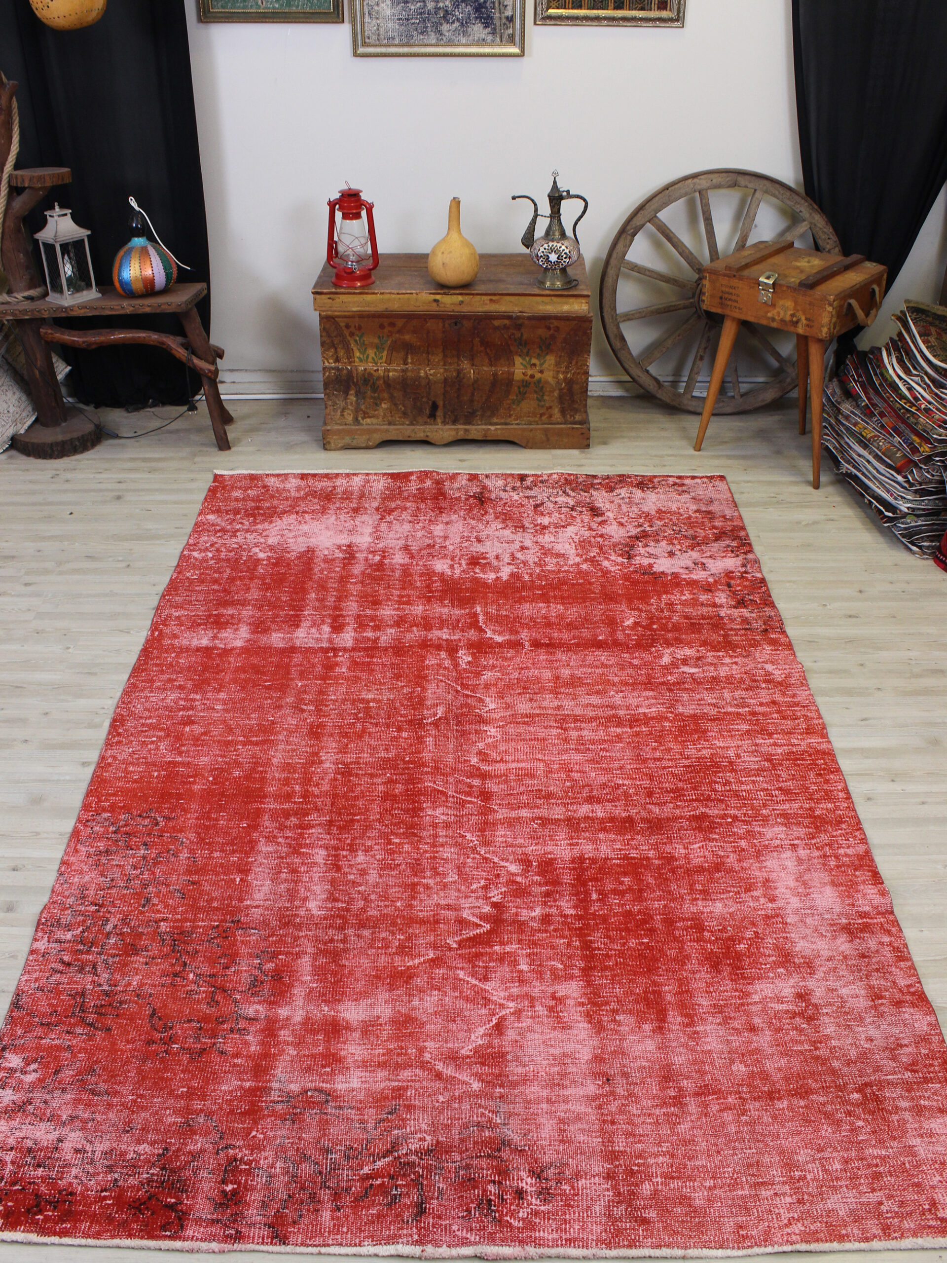 El Yapımı Vintage Yün Halı 166 x 256 cm 10634 - Görsel 7