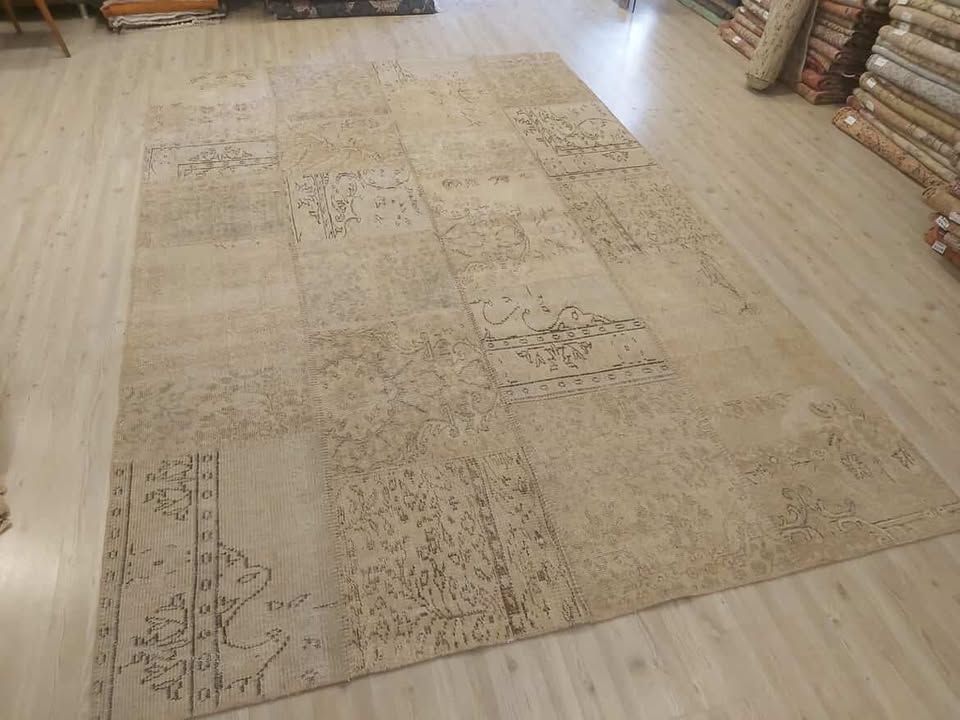El Yapımı Patchwork Halısı   160x230 cm