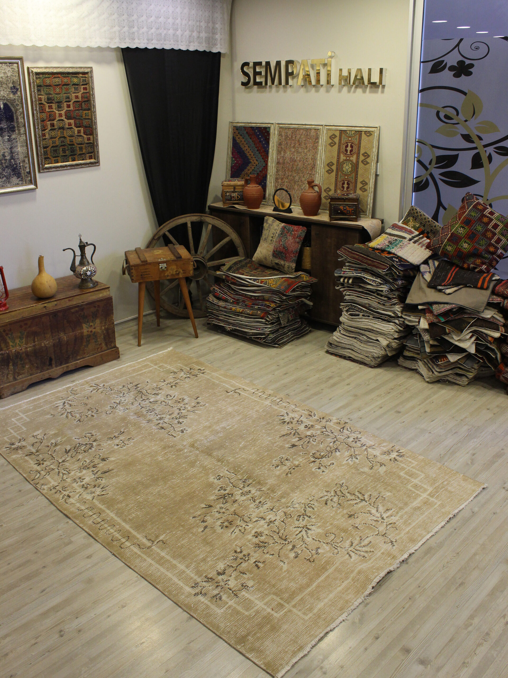 El Dokuma Vintage Yün Halı 155 x 245 cm 10641 - Görsel 2