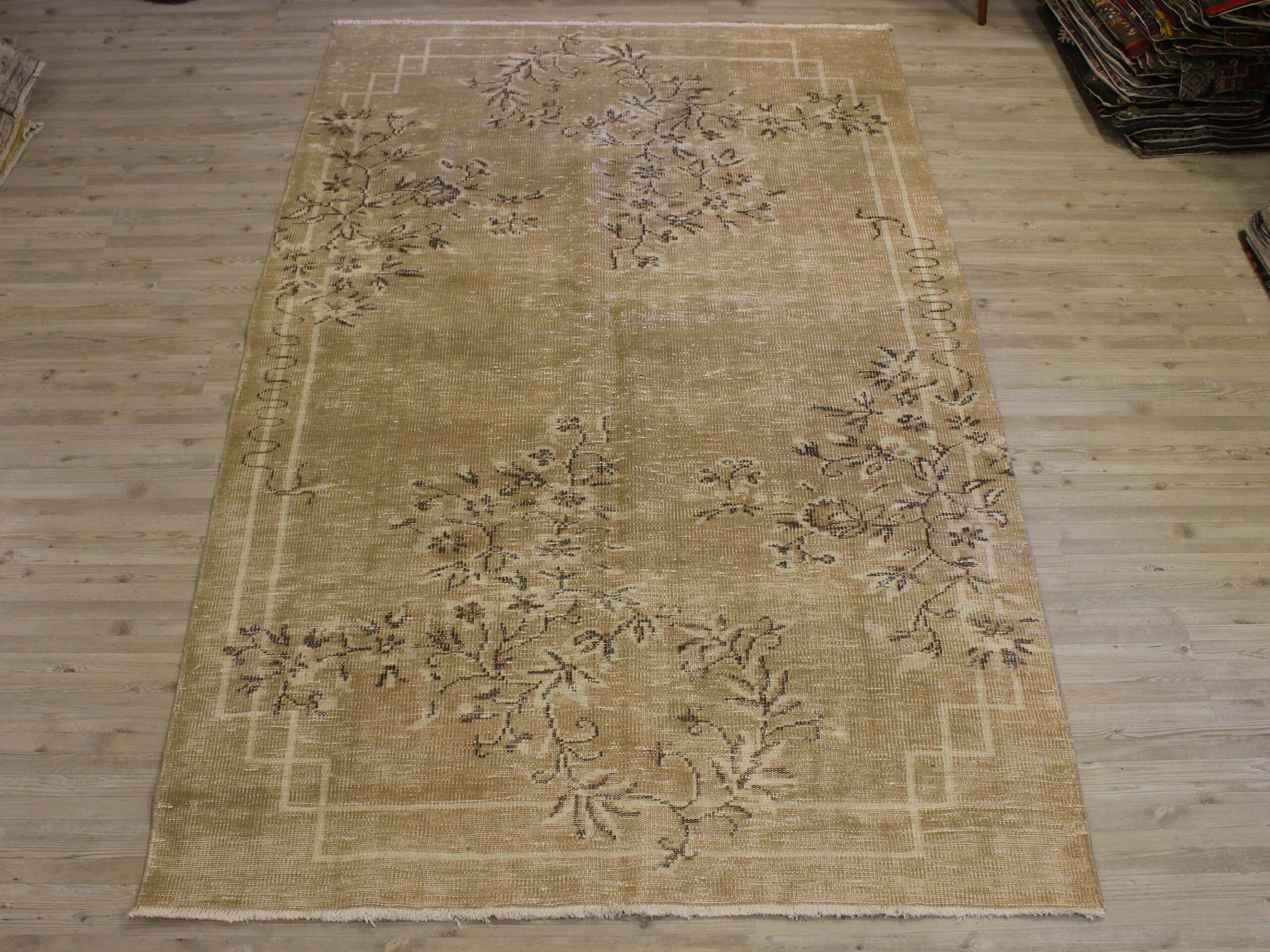 El Dokuma Vintage Yün Halı 155 x 245 cm 10641 - Görsel 3