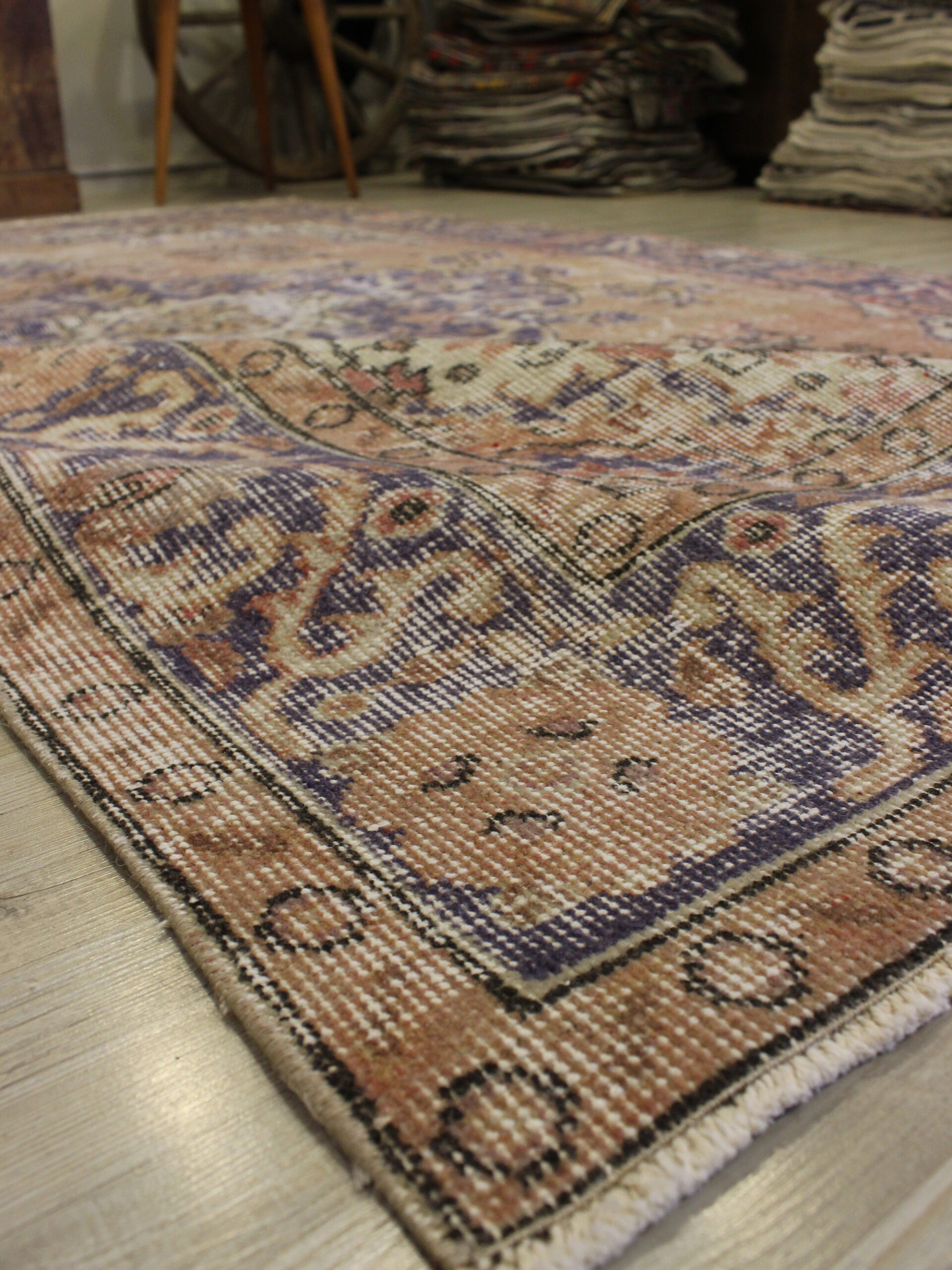 Yün El Yapımı Halı Vintage 165 x 270 cm 10645 - Görsel 5