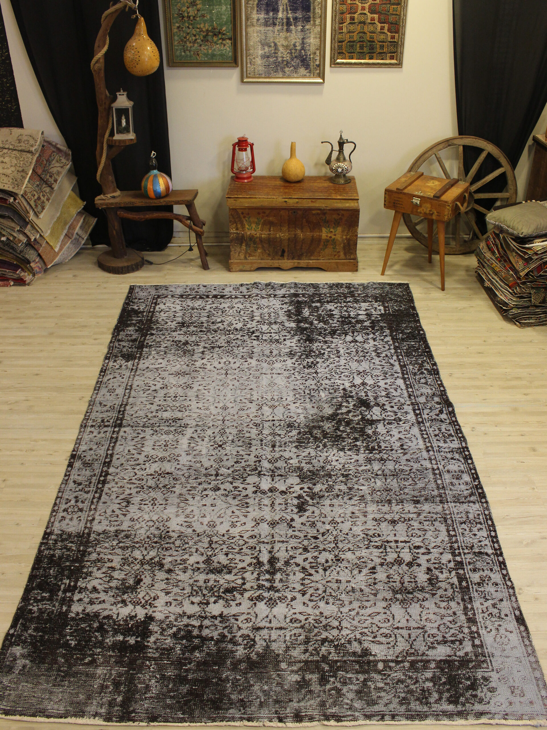 El Dokuma Vintage Yün Halı 190 x 303 cm 10651 - Görsel 2