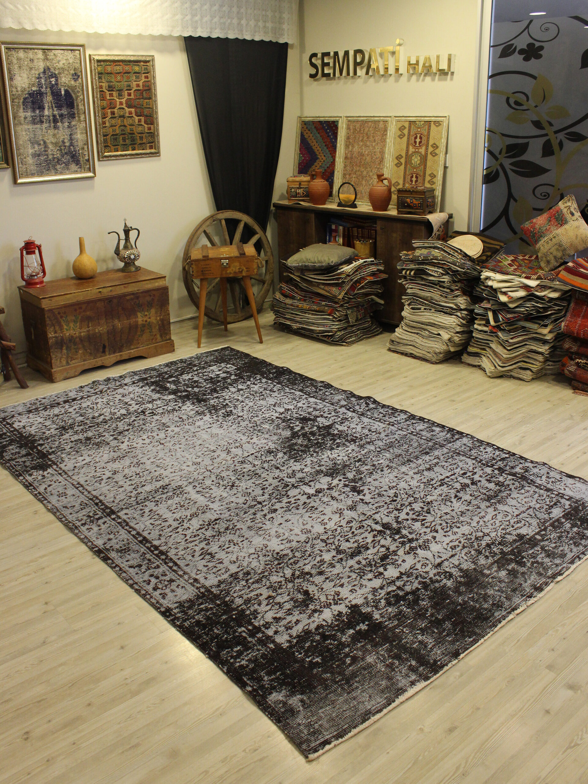 El Dokuma Vintage Yün Halı 190 x 303 cm 10651 - Görsel 4