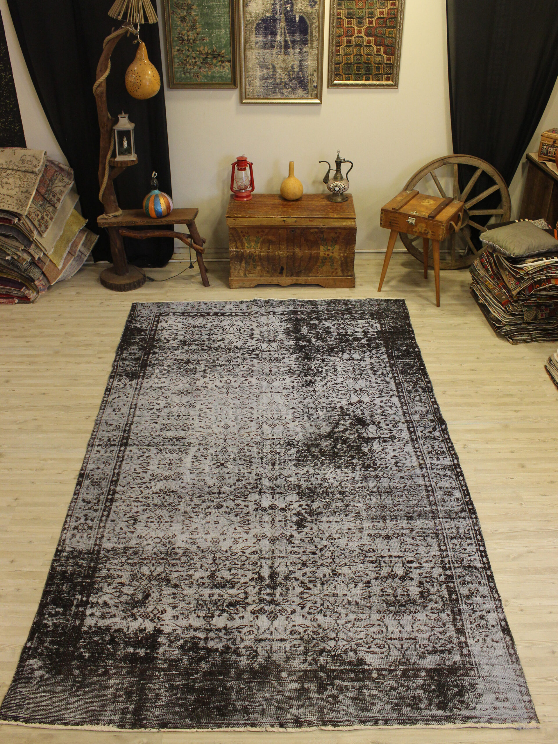 El Dokuma Vintage Yün Halı 190 x 303 cm 10651 - Görsel 8