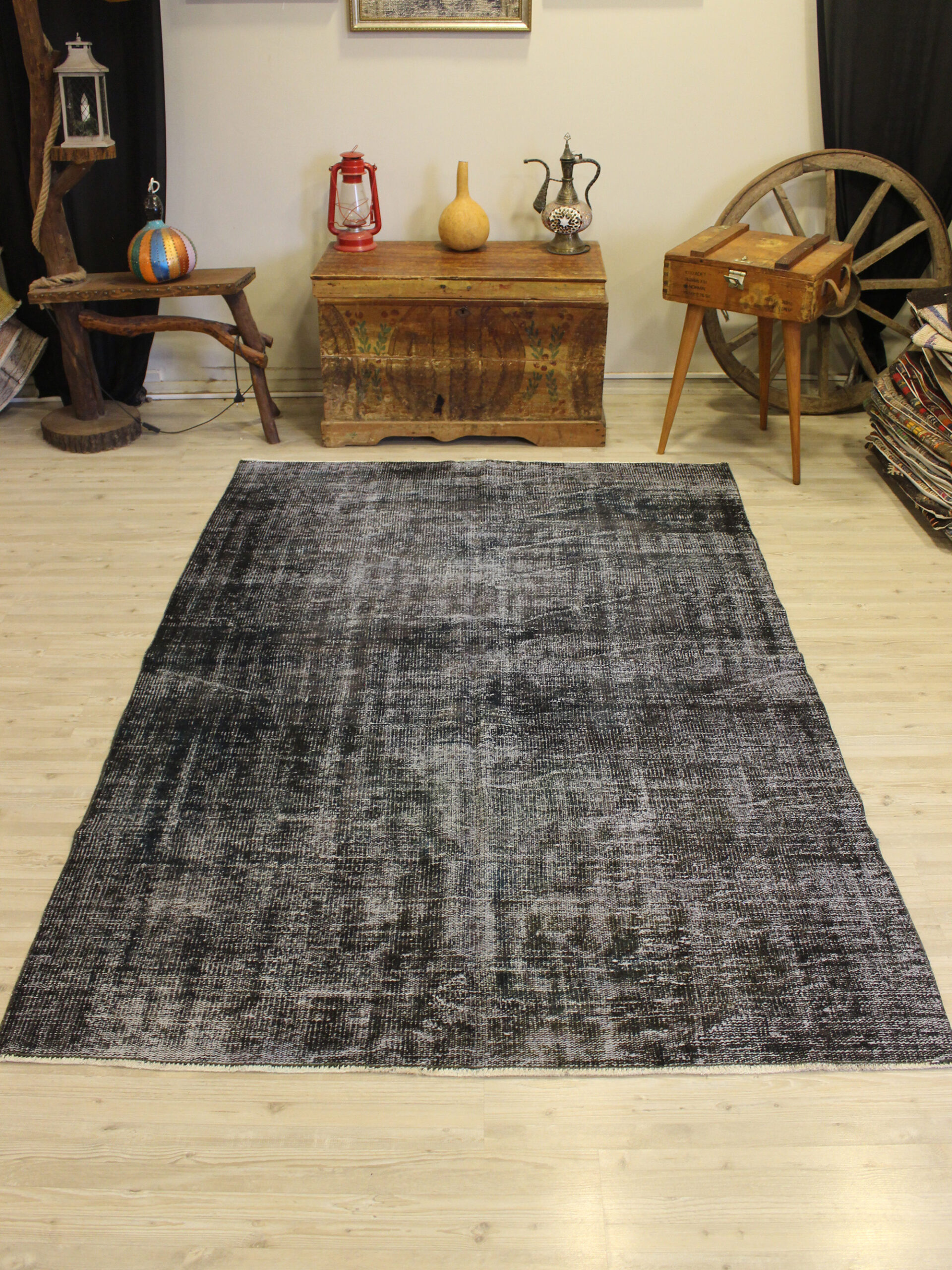 Eskitme Vintage Yün Halı 152 x 283 cm 10653 - Görsel 7