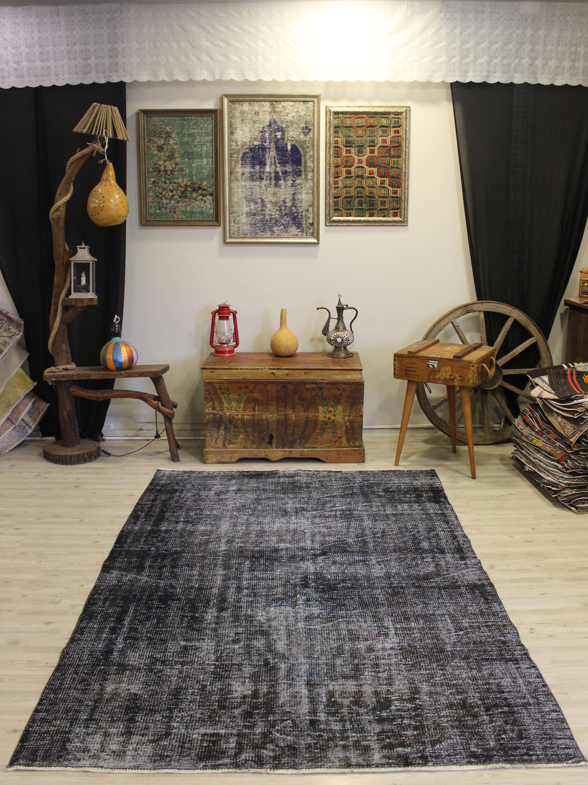 Eskitme Vintage Yün Halı 152 x 283 cm 10653 - Görsel 8