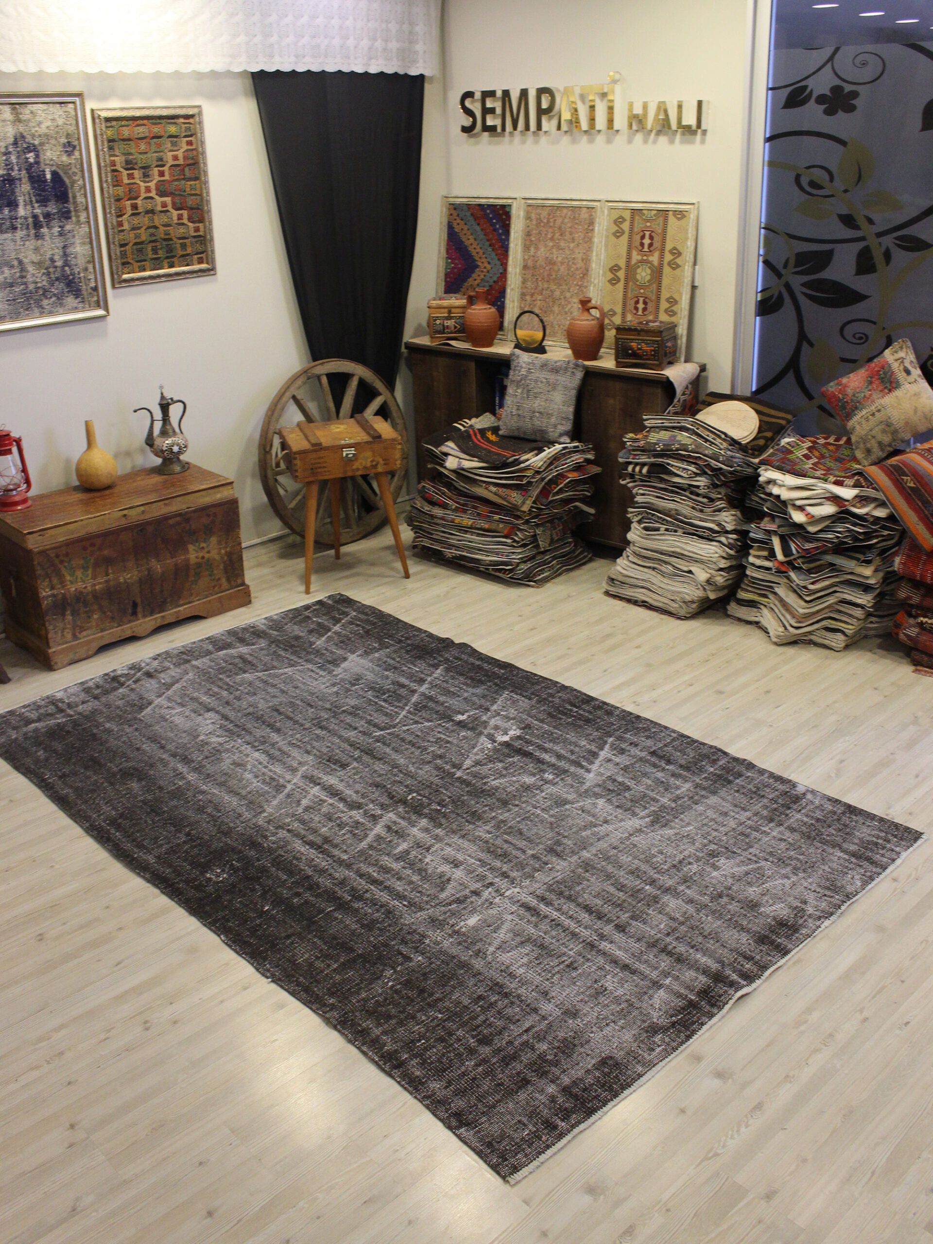 Eskitme Vintage El Yapımı Halı 161 x 264 cm 10654 - Görsel 2