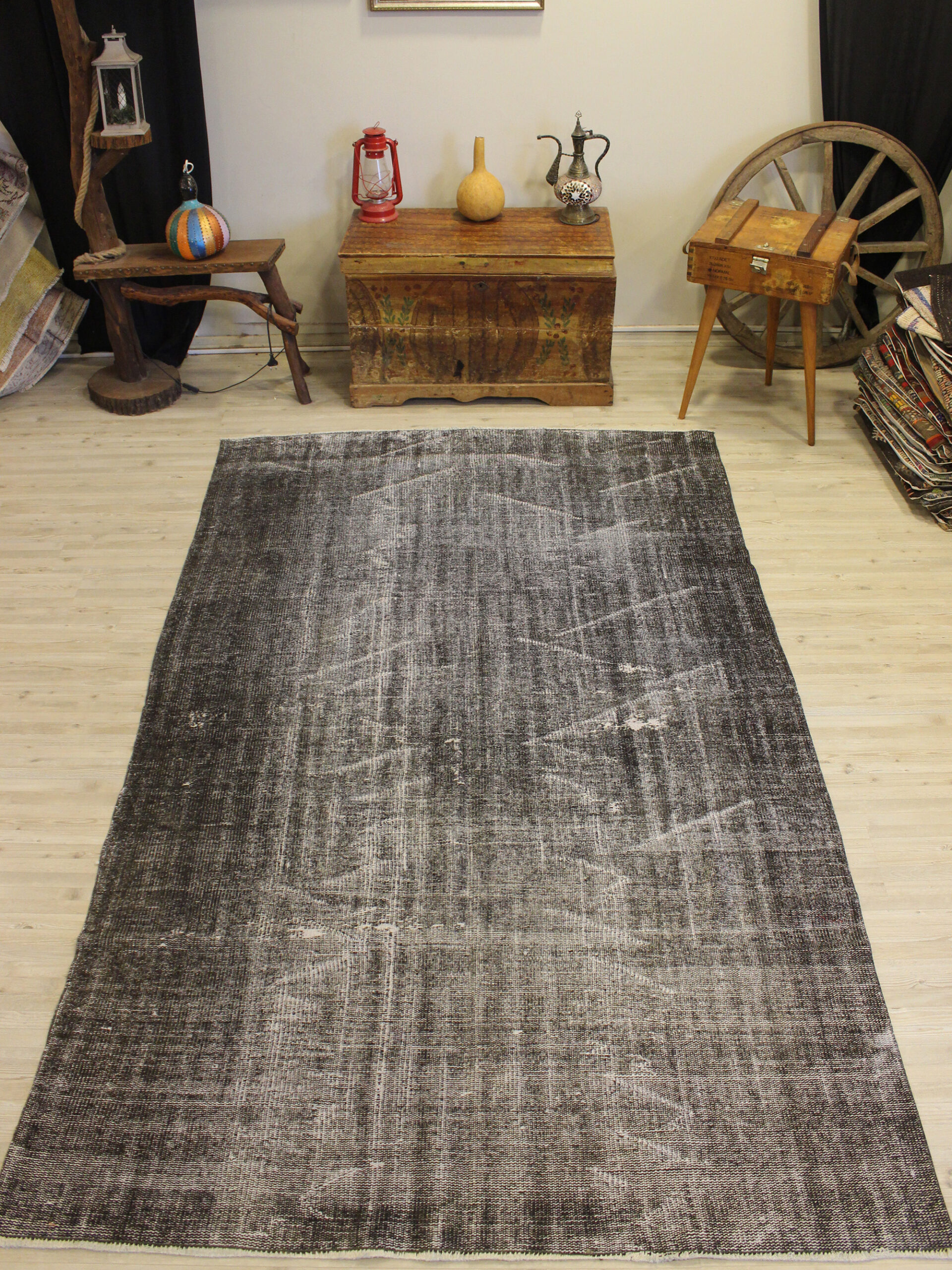 Eskitme Vintage El Yapımı Halı 161 x 264 cm 10654 - Görsel 6