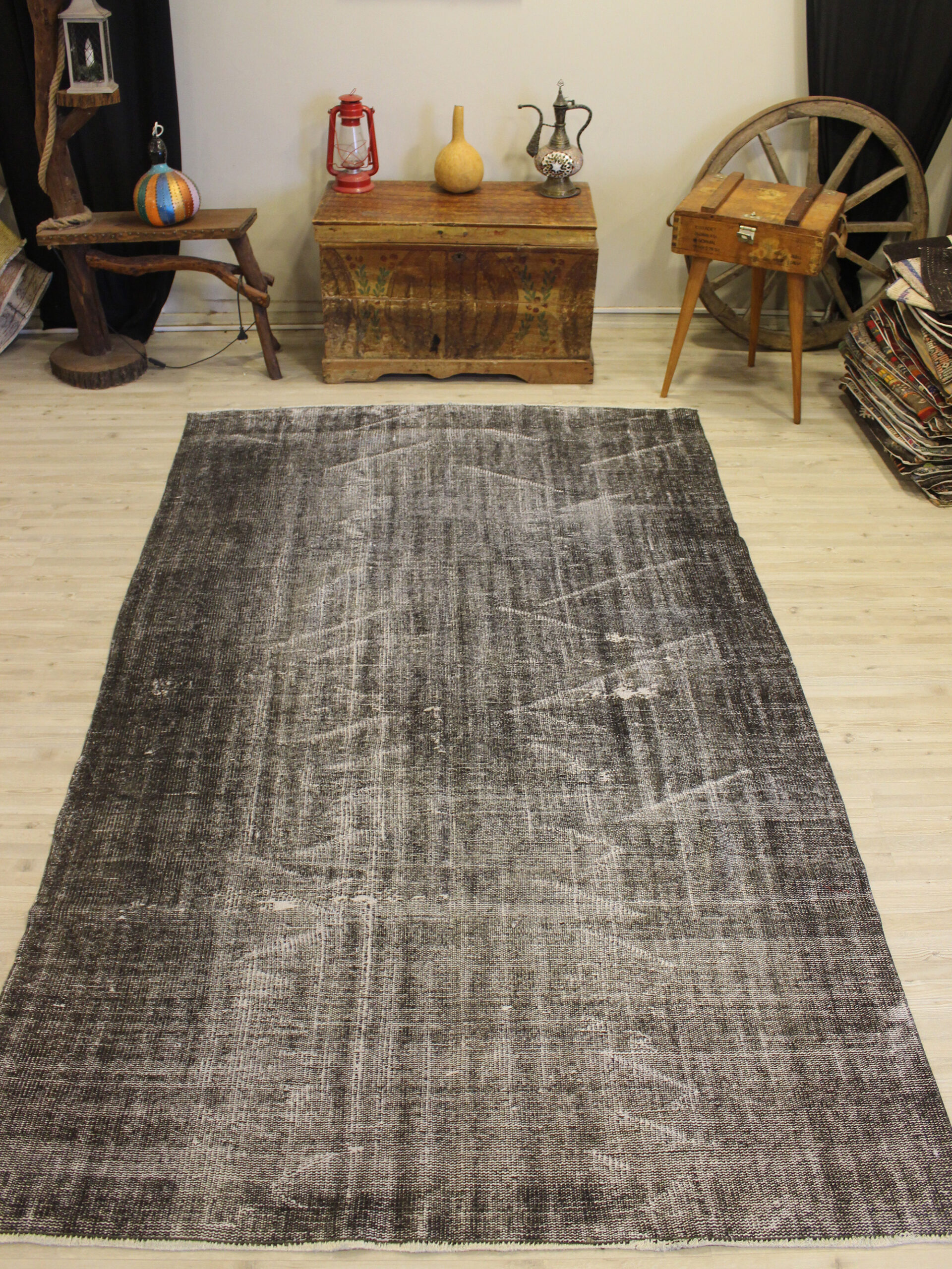 Eskitme Vintage El Yapımı Halı 161 x 264 cm 10654 - Görsel 8