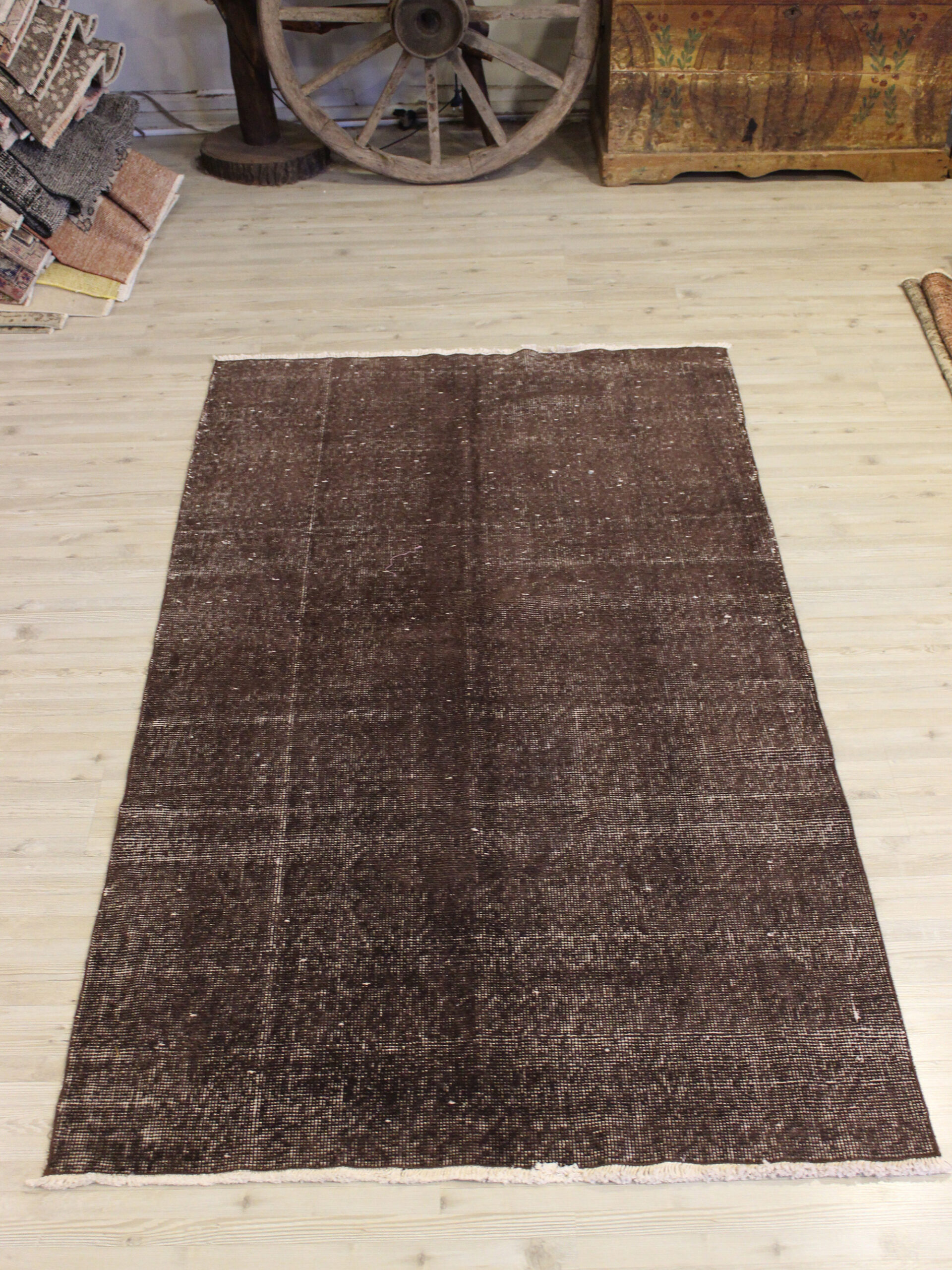 Vintage El Dokuma Halı Yün 110 x 195 cm 10690