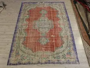 Eskitme El Yapımı Halı Vintage 176 x 251 cm 10691
