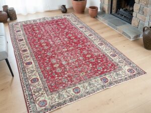 %100 Yün Doğal Vintage Halı 176x281 cm 10819