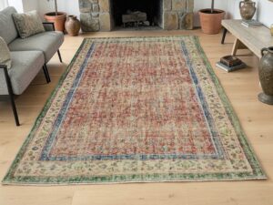 %100 Yün El Dokuma Vintage Halı 196x307 cm 10820