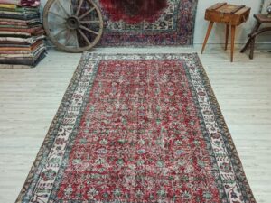 %100 Yün Vintage El Dokuma Halı 166x268 cm 10821