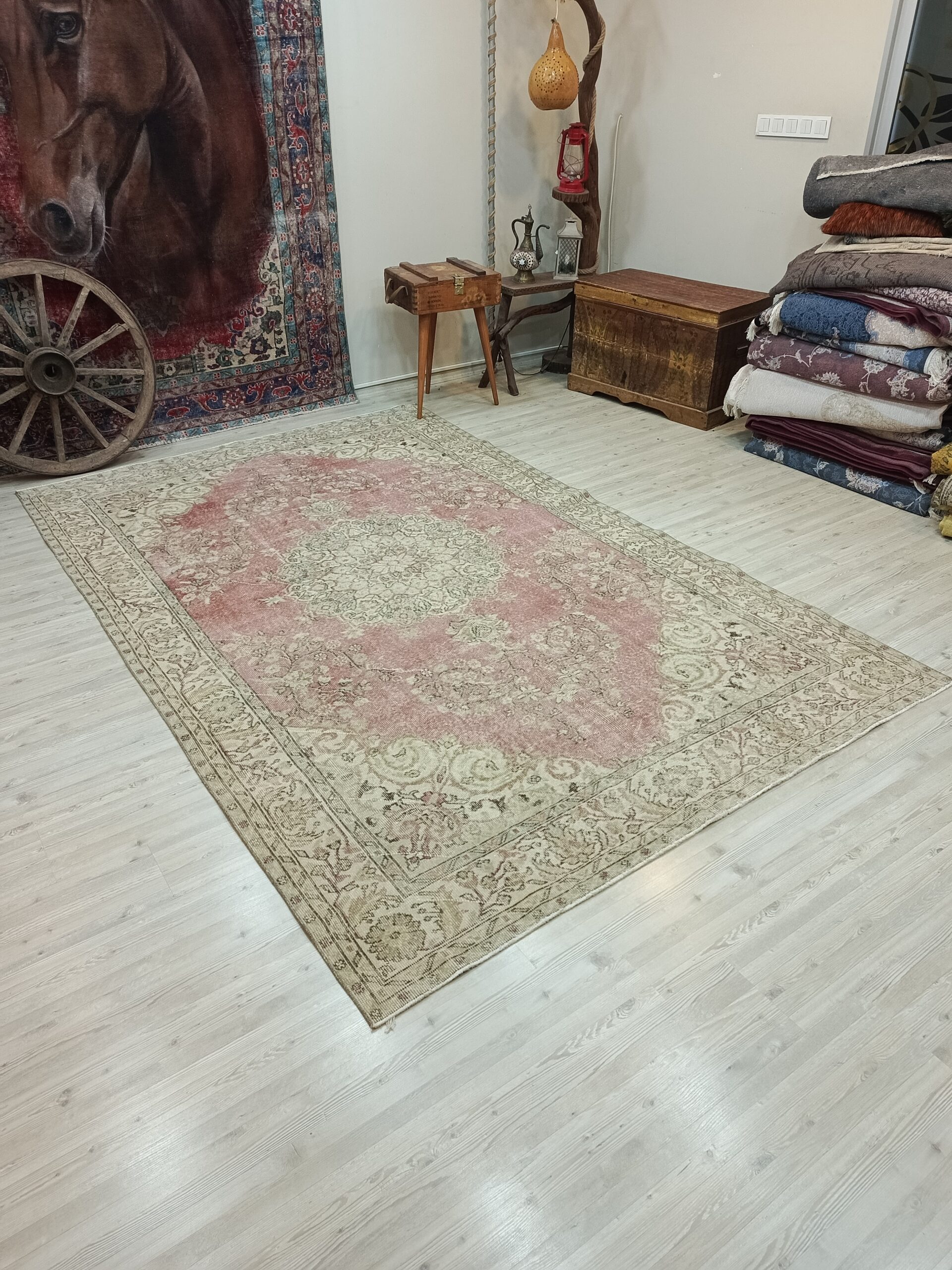 Doğal Yün Eskitme Halı 190x302 cm 10825