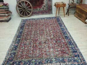 El Dokuma Eskitme Yün Halı 191x289 cm 10828