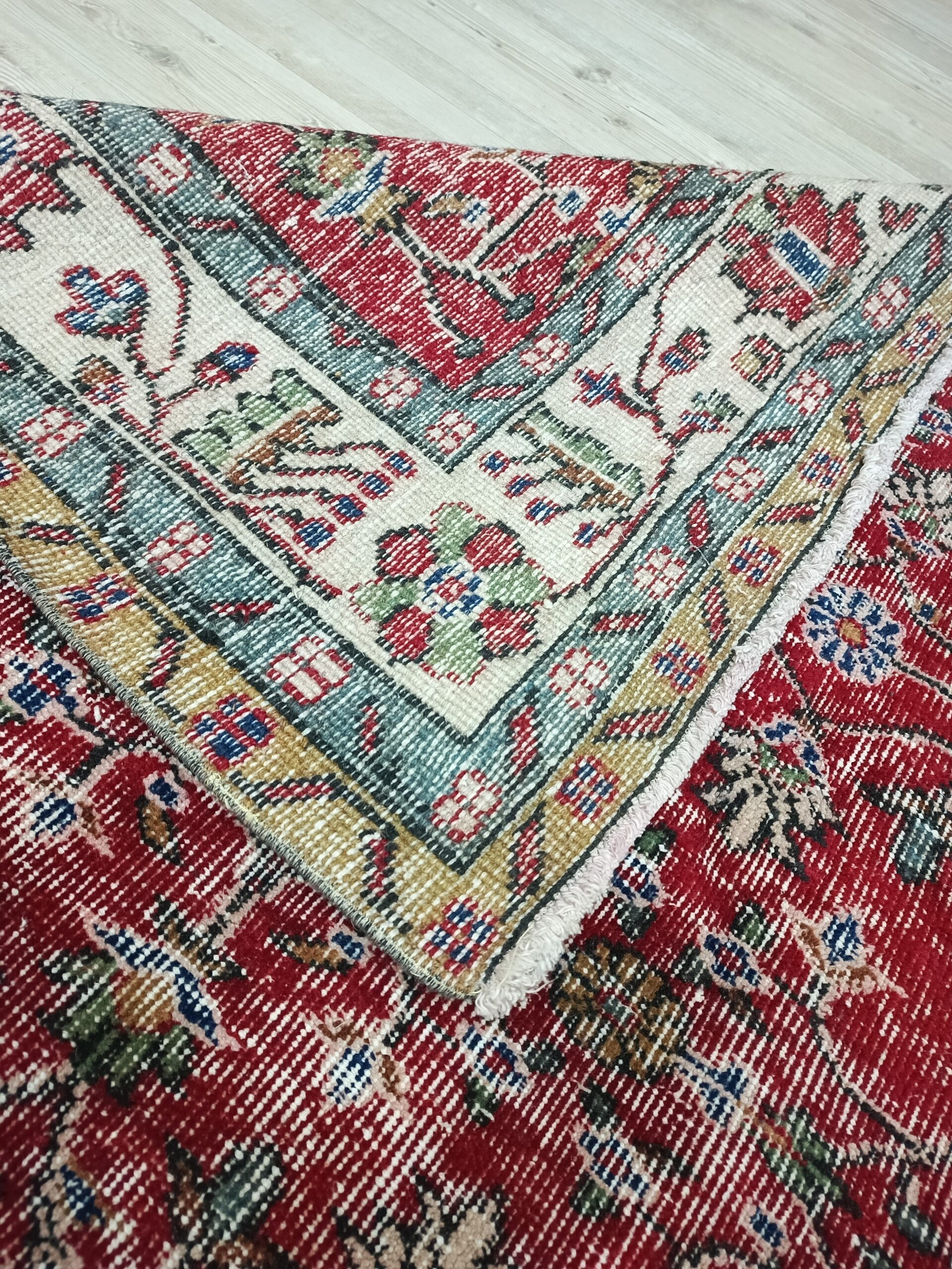 Vintage El Dokuma Yün Halı 161x265 cm 10836 - Görsel 6